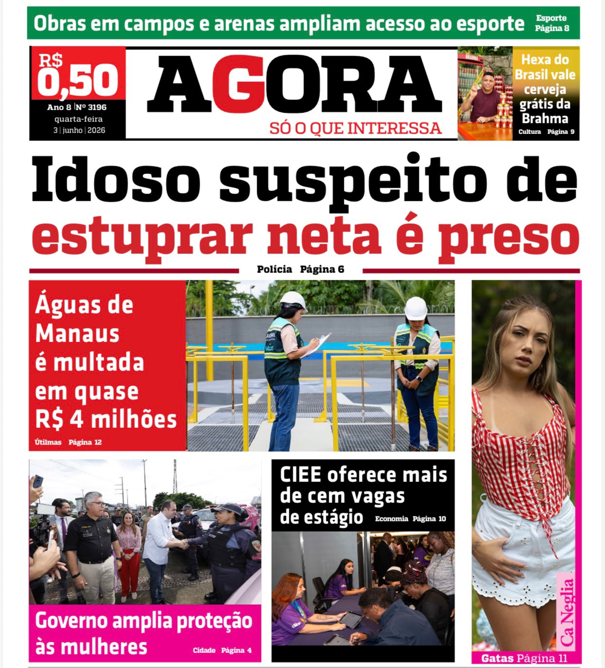 Jornal AGORA – quarta-feira, 3 de junho de 2026