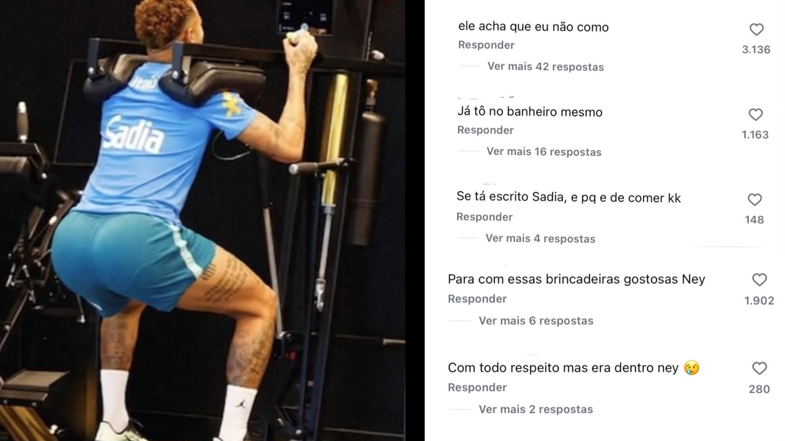 “Era dentro”: foto de Neymar rende comentários de heteros e viraliza nas redes; VEJA