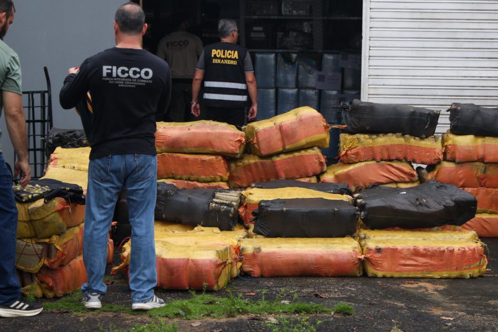 Drogas apreendidas durante operações das forças de segurança do Amazonas em 2026