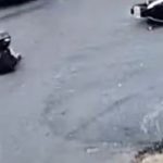 Vídeo mostra grave acidente entre carro e moto que deixou dois feridos em Manaus