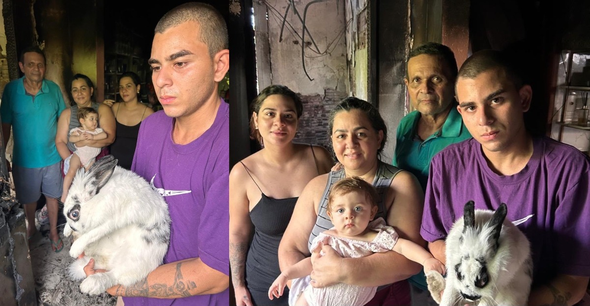 Coelha acorda família durante incêndio e evita tragédia em Manaus: “Salvou nossas vidas”