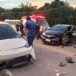 VÍDEO: Colisão frontal entre carros deixa feridos na BR-174