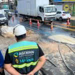 Águas de Manaus tem 48 horas para explicar rompimento de tubulação no Novo Aleixo
