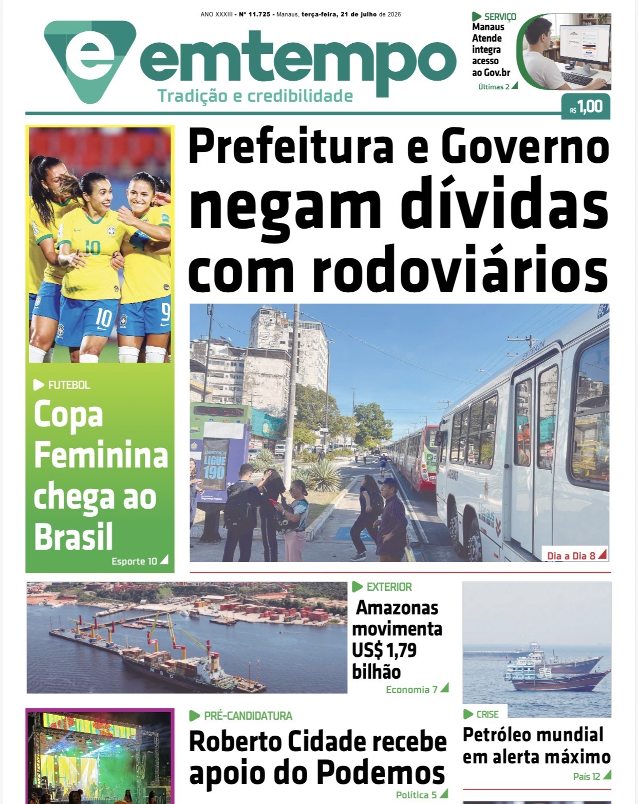 Jornal Em Tempo – terça -feira, 21 de julho de 2026