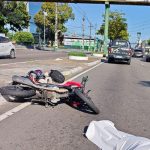 VÍDEO: Idosa morre após ser atropelada por motocicleta na avenida Darcy Vargas, em Manaus