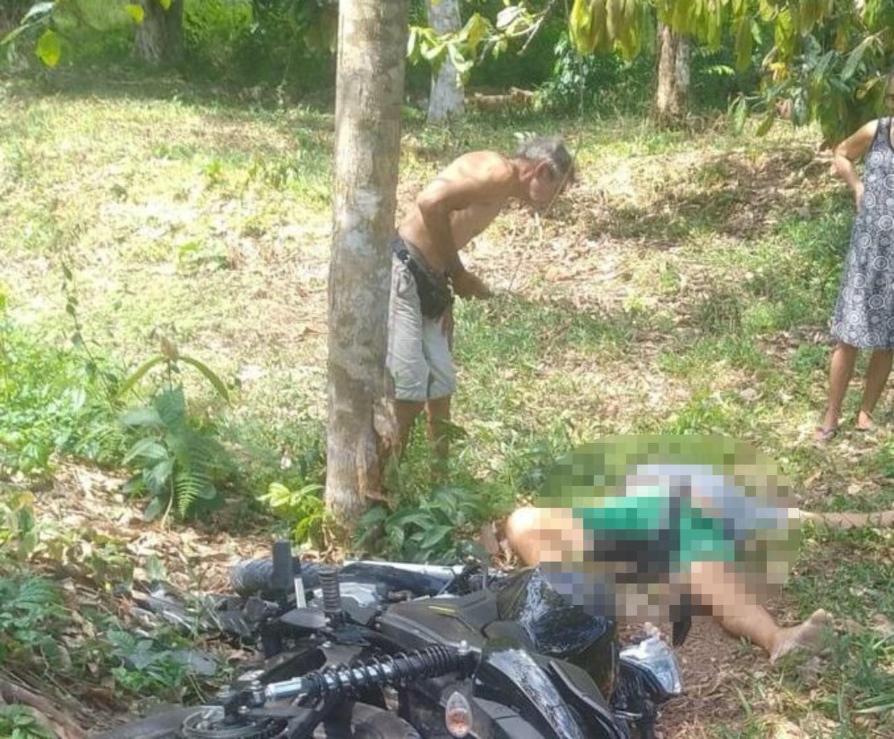 VÍDEO: Motociclista perde o controle, despenca em barranco e morre no interior do AM