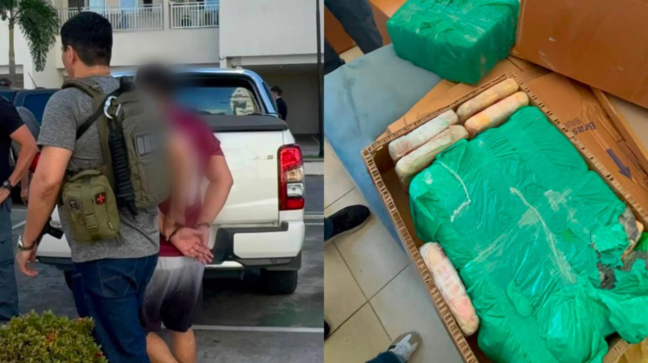 VÍDEO: Trio é preso ao sair de condomínio de luxo na Ponta Negra com caixas recheadas de drogas