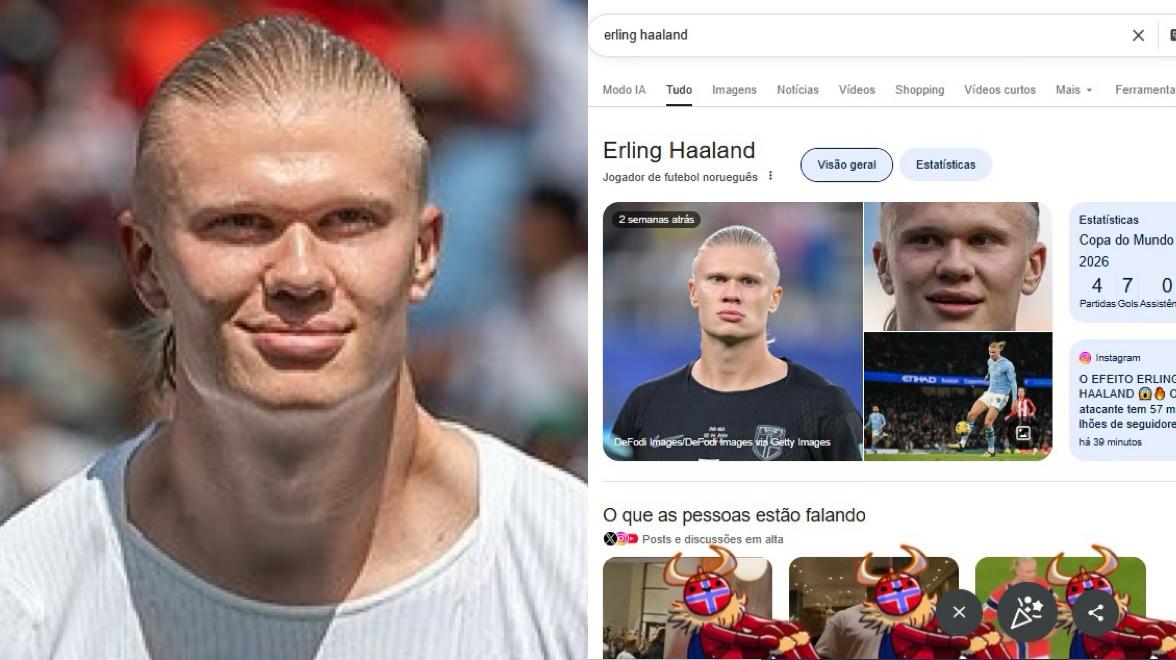 Pesquisou por Haaland no Google? Veja a surpresa que aparece na tela