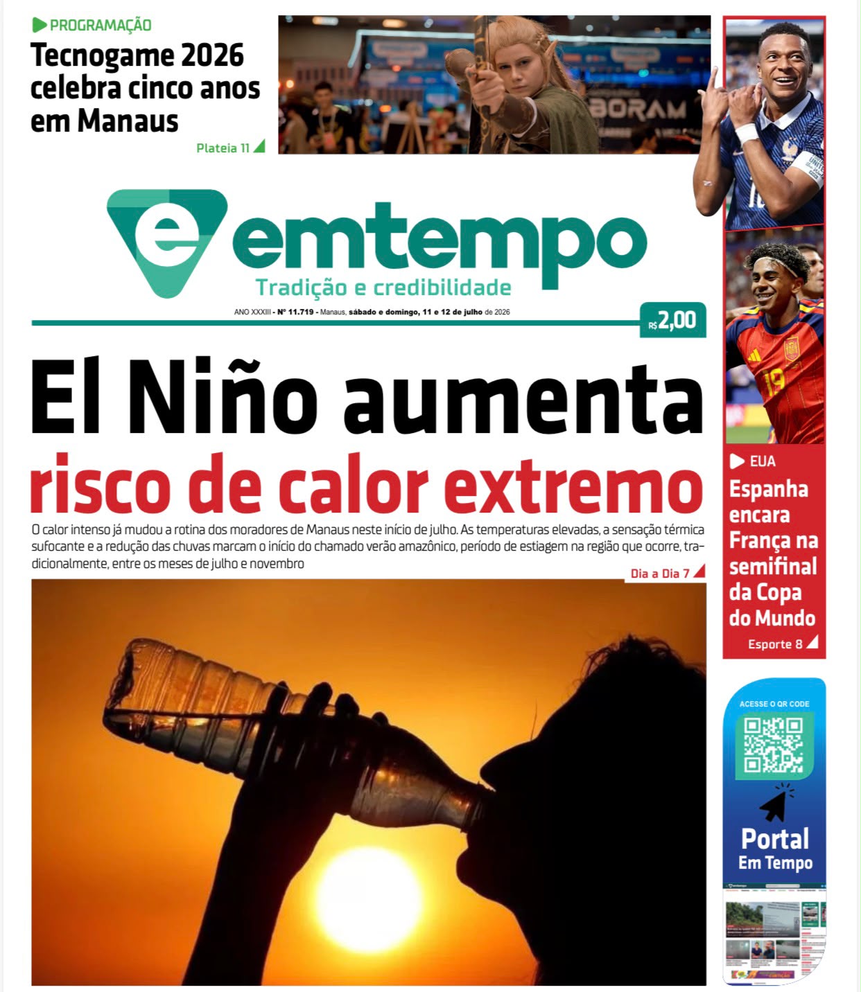 Jornal Em Tempo – sábado e domingo, 11 e 12 de julho de 2026