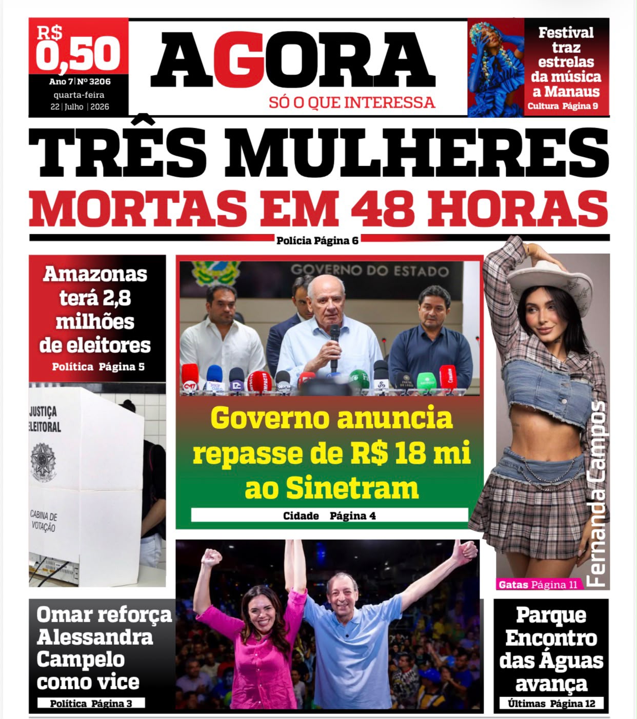 Jornal AGORA – quarta-feira, 22 de julho de 2026