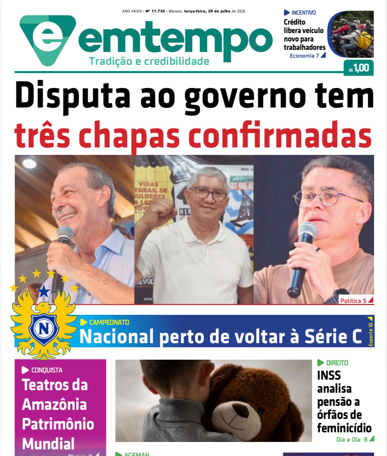 Jornal Em Tempo – terça-feira, 28 de julho de 2026