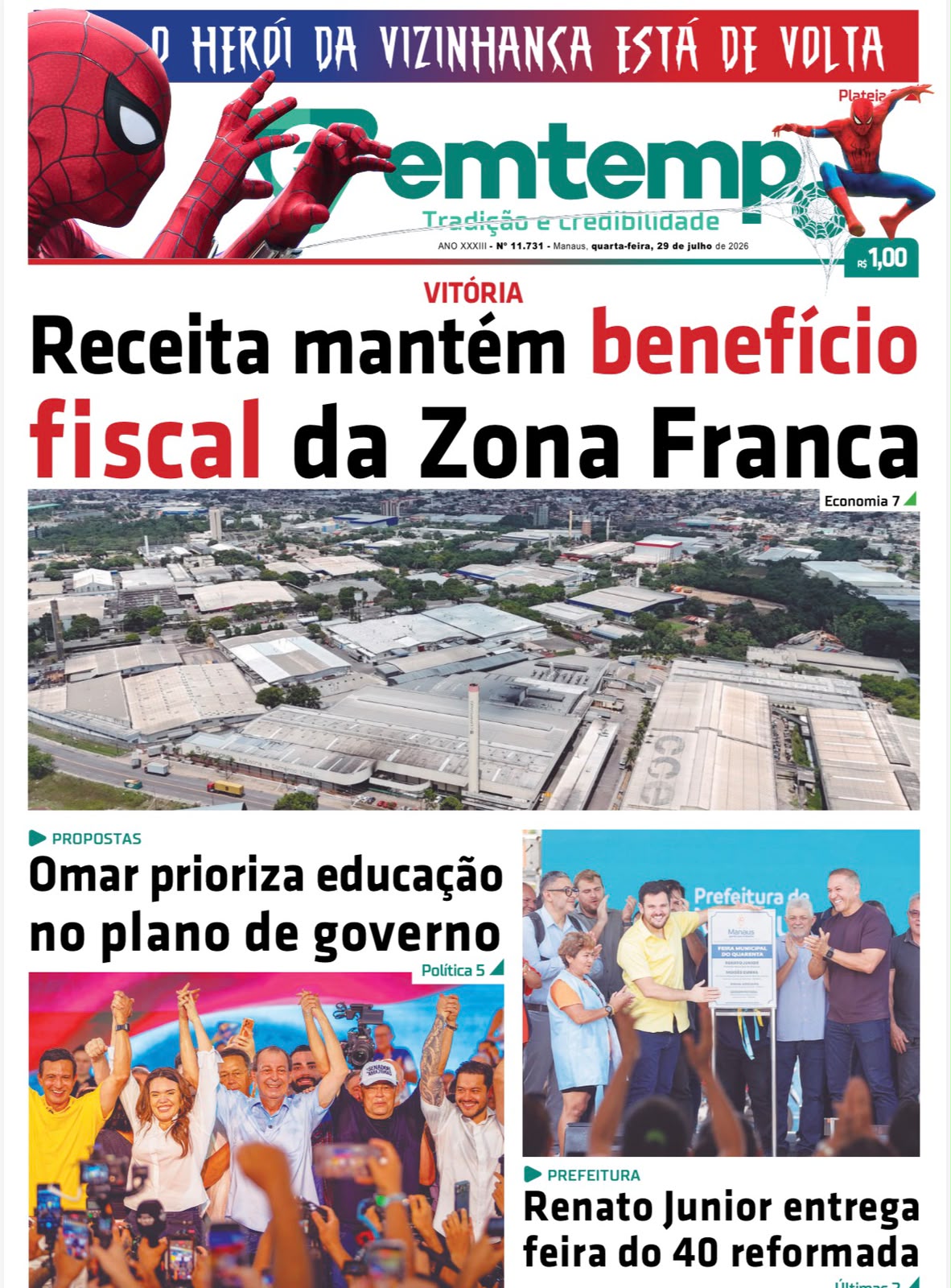 Jornal Em Tempo – quarta-feira, 29 de julho de 2026