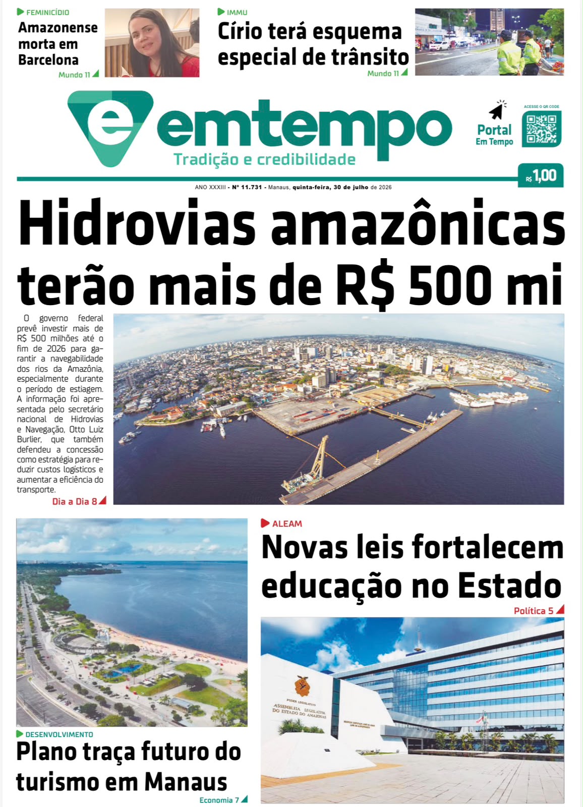 Jornal Em Tempo – quinta-feira, 30 de julho de 2026