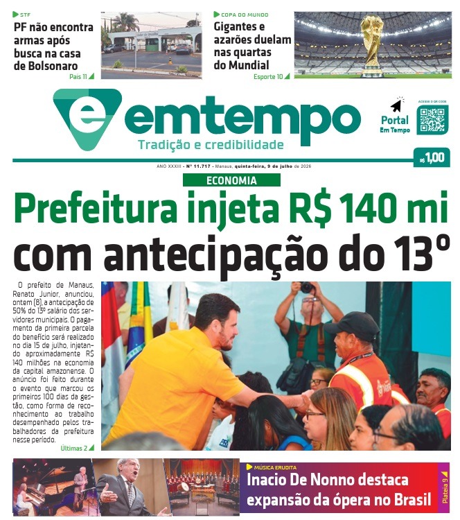 Jornal Em Tempo – quinta-feira, 9 de julho de 2026