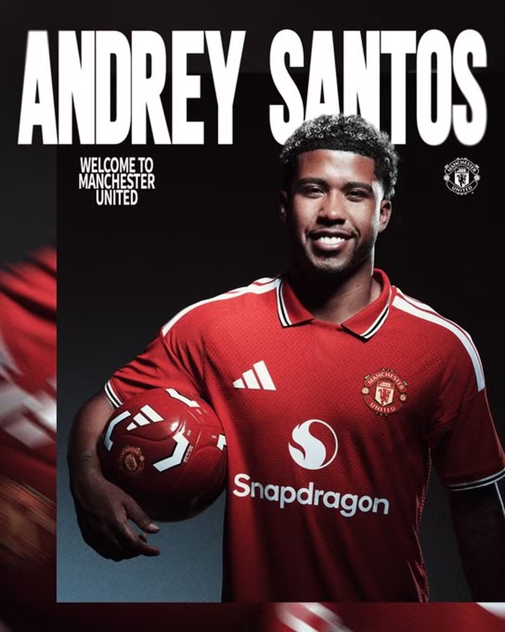 Manchester United anuncia contratação de Andrey Santos por R$ 329 milhões