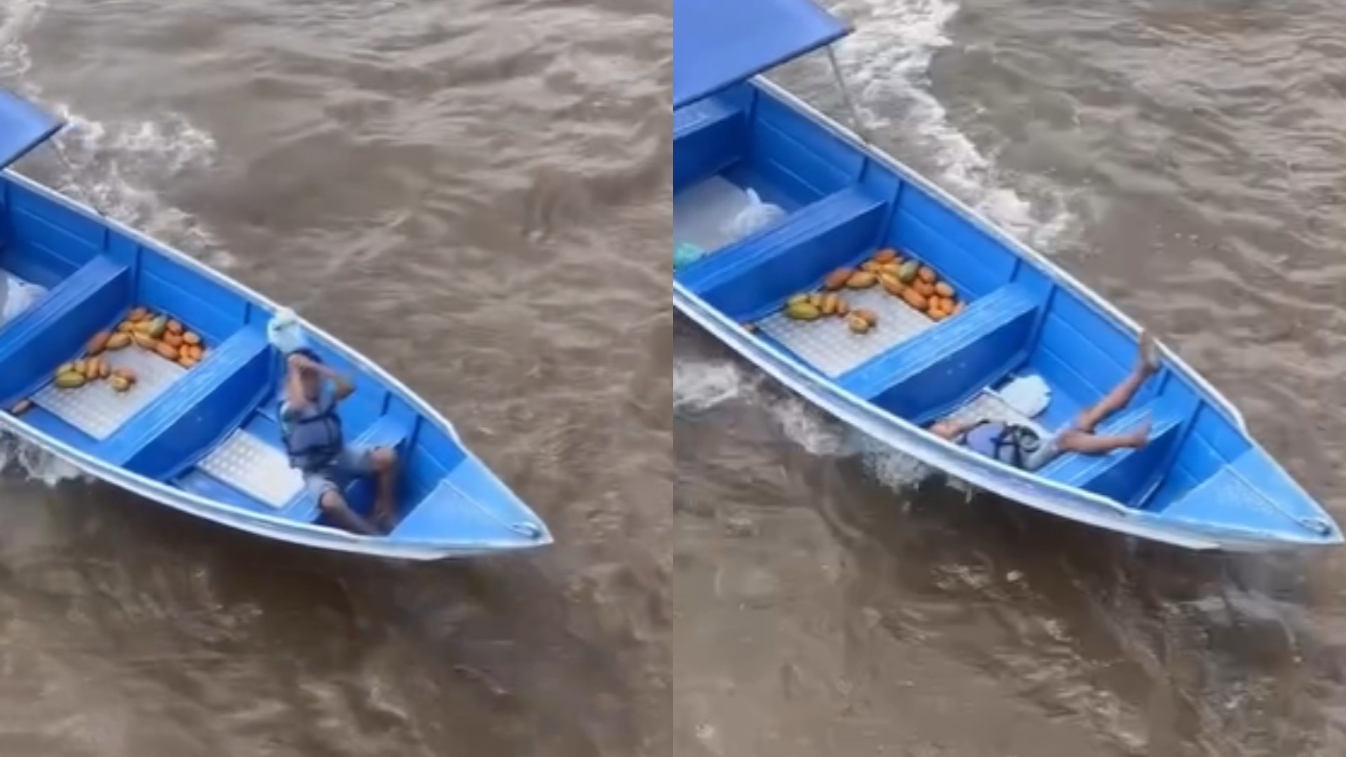 VÍDEO: ribeirinho leva ‘sacolada’, simula desmaio e cena viraliza nas redes; assista