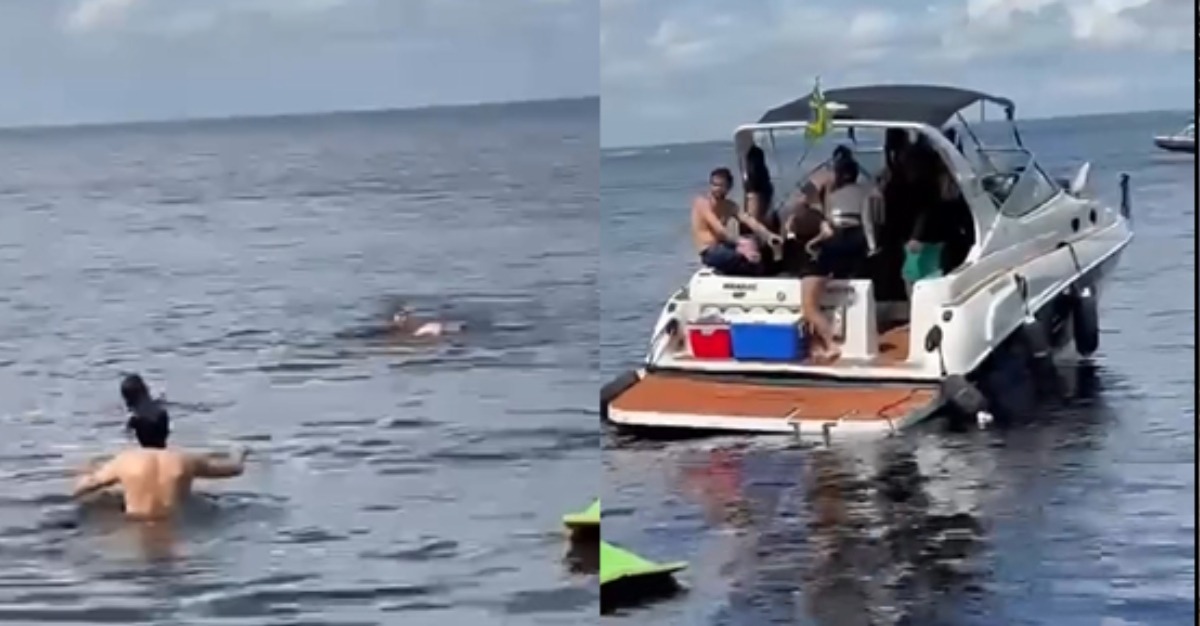 Vídeo mostra resgate do corpo de Ruan por banhistas na Praia da Lua enquanto grupo que estava com ele fica na lancha