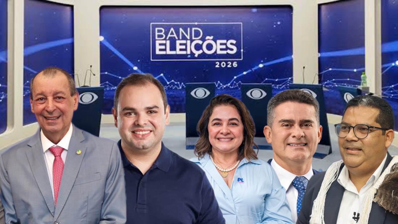 Primeiro debate reúne cinco candidatos ao Governo do Amazonas neste domingo (9)