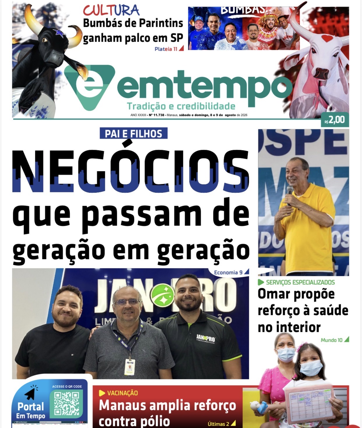 Jornal Em Tempo – sábado e domingo, 8 e 9 de Agosto de 2026