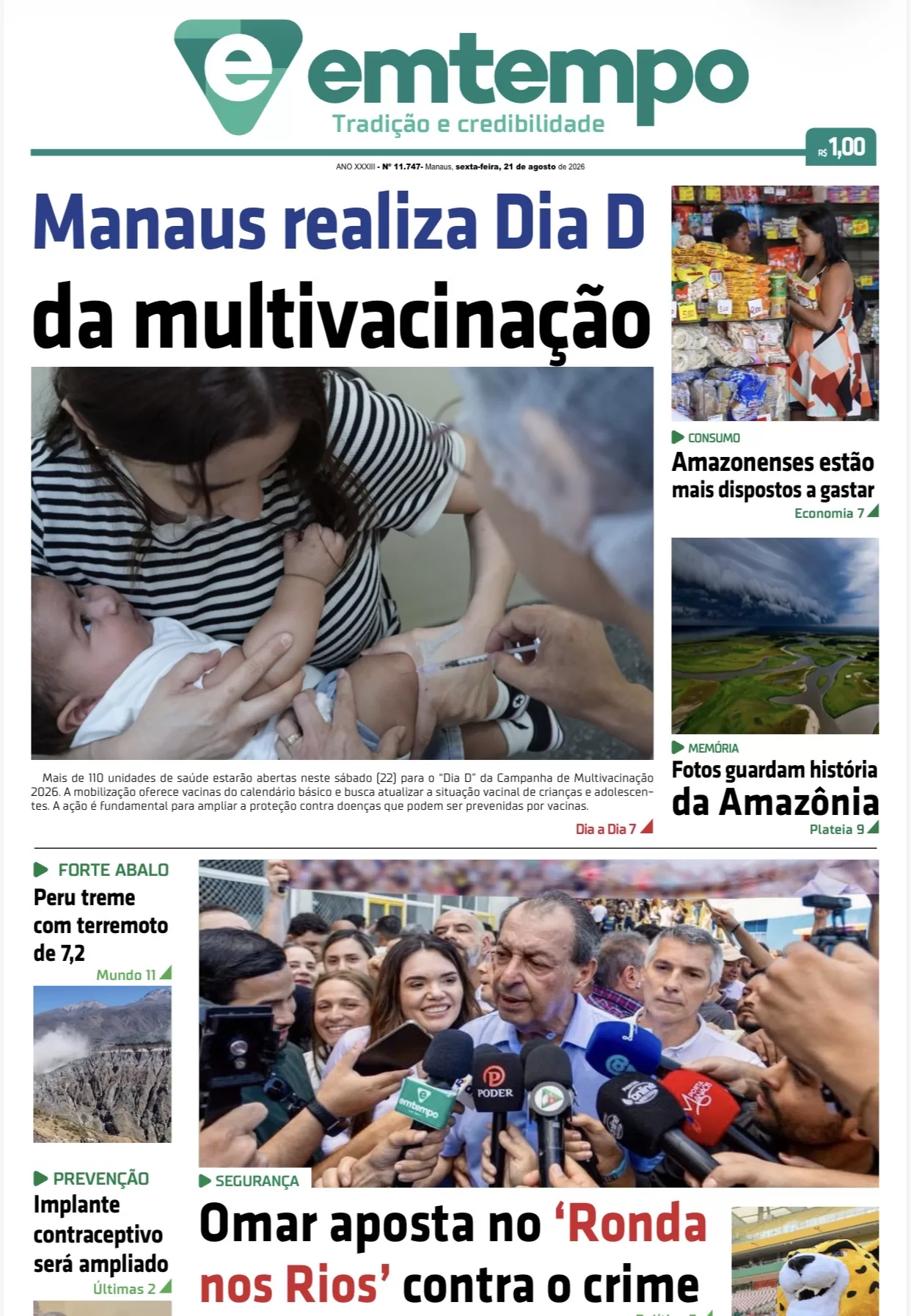 Jornal Em Tempo – sexta-feira, 21 de agosto de 2026