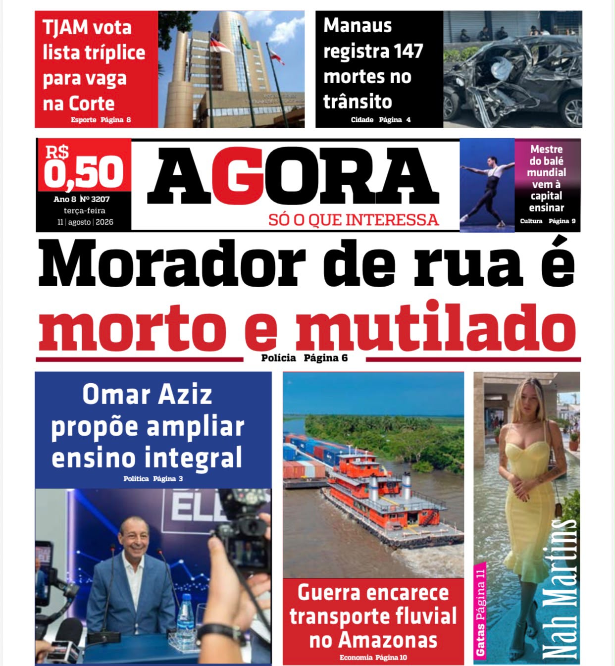 Jornal AGORA – terça-feira, 11 de Agosto de 2026