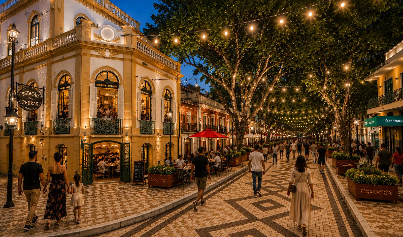 Famosa Rua do Sarará ganhará espaço gastronômico no Centro de Manaus; veja FOTOS
