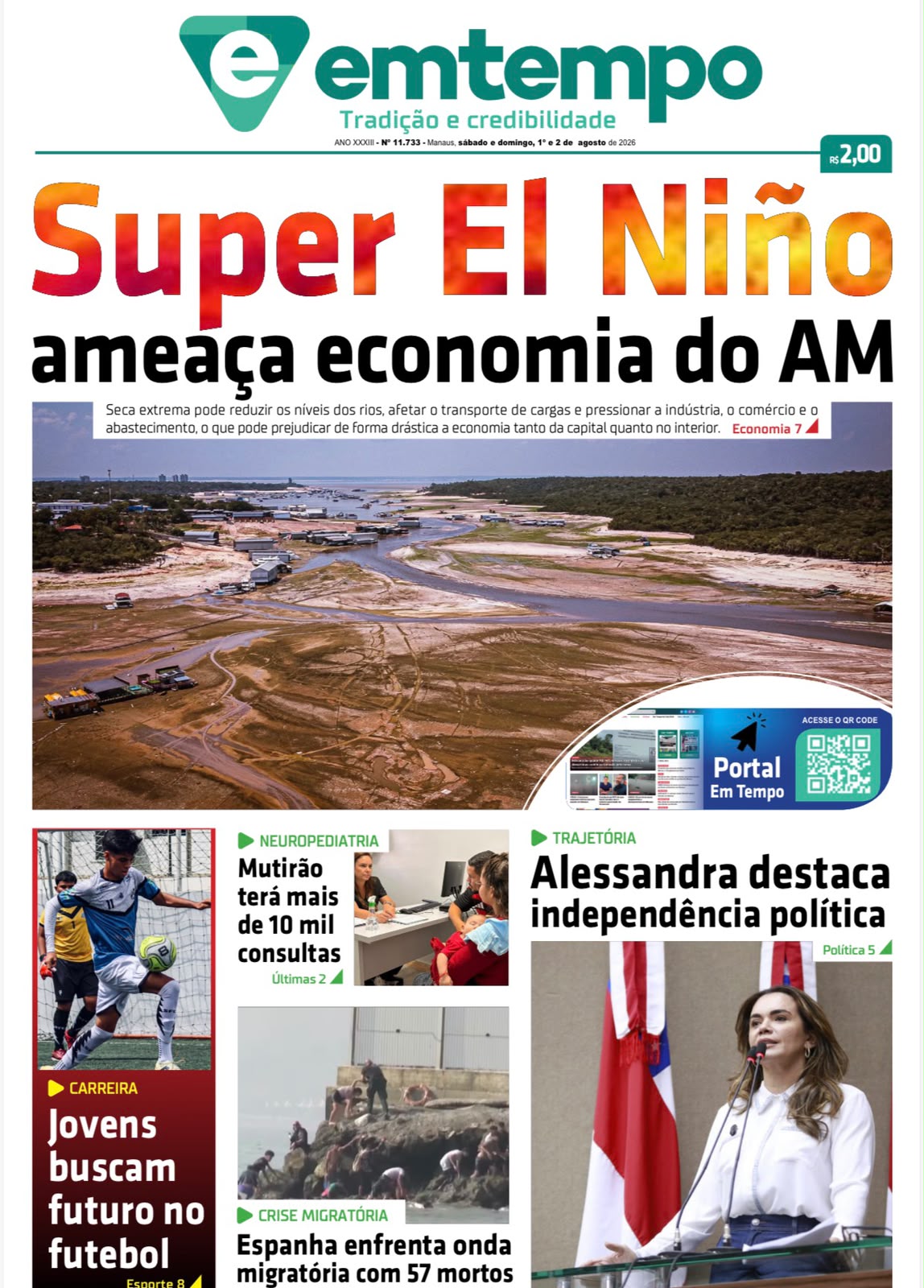Jornal Em Tempo – sábado e domingo, 1º e 2 de Agosto de 2026