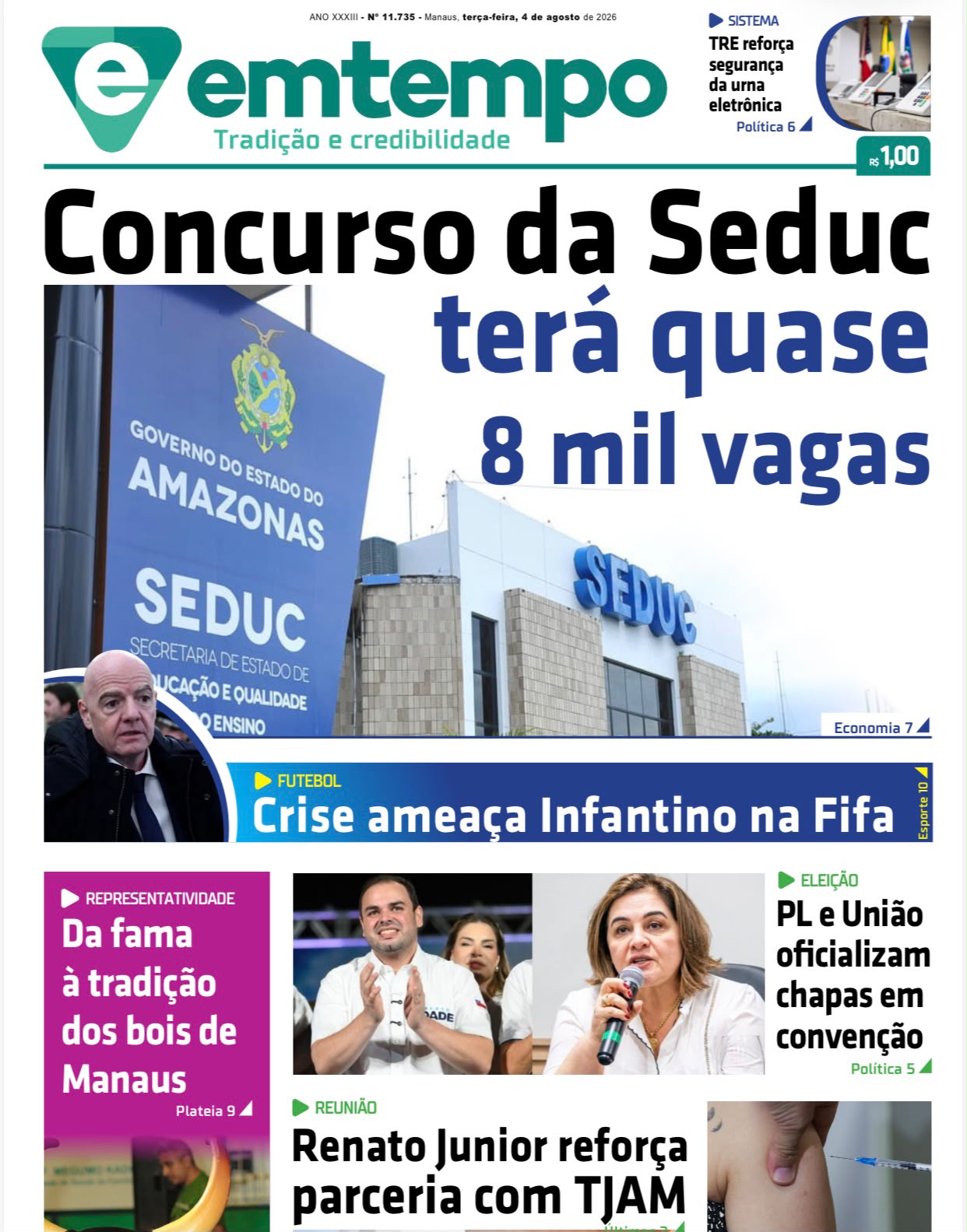 Jornal Em Tempo – terça-feira, 4 de agosto de 2026