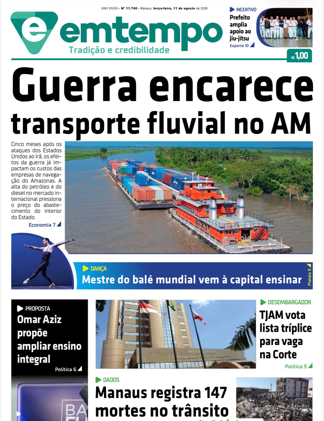 Jornal Em Tempo – terça-feira, 11 de agosto de 2026