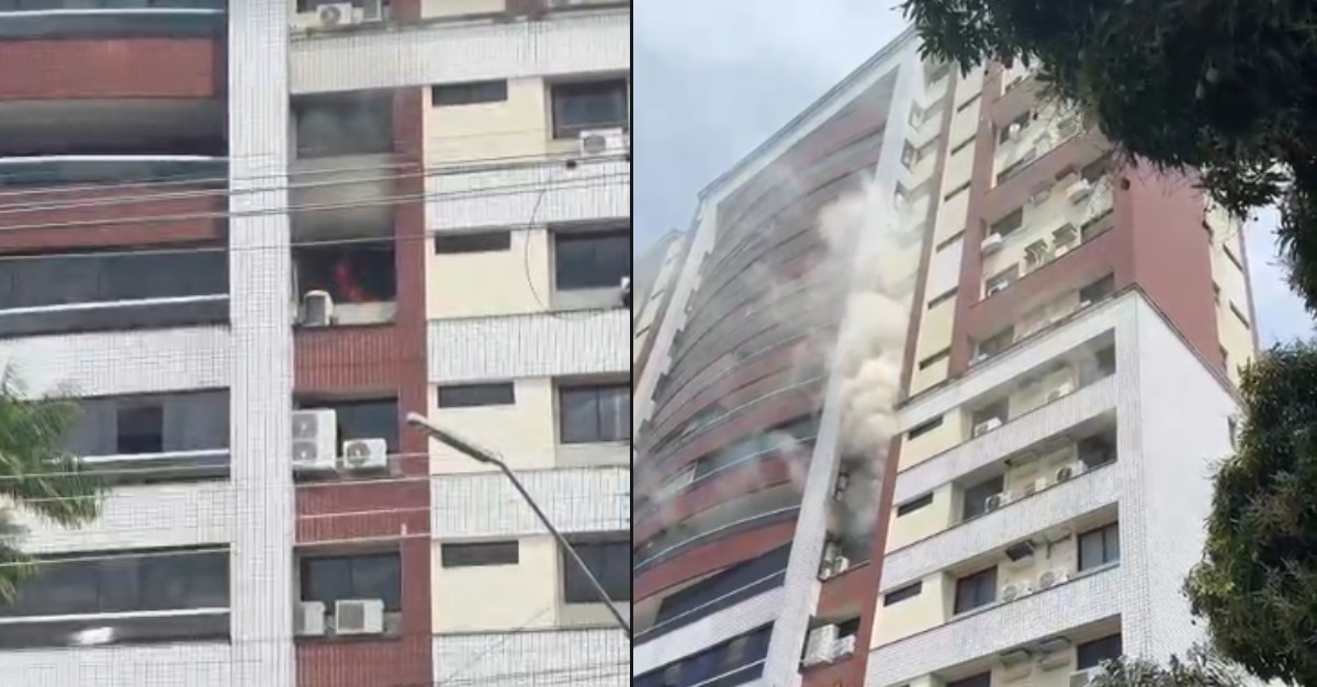VÍDEOS: Incêndio atinge apartamento no Edifício Botticelli, em Manaus