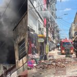 Incêndio em loja assusta comerciantes e toma Centro de Manaus com fumaça