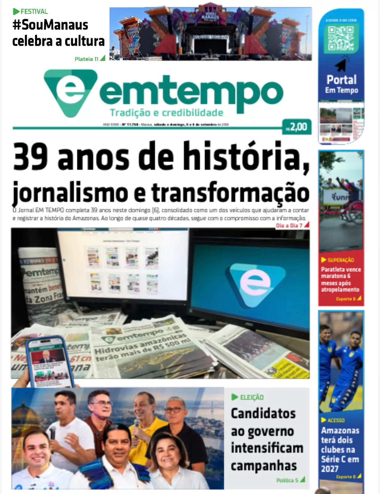 Jornal Em Tempo – sábado e domingo, 5 e 6 de setembro de 2026
