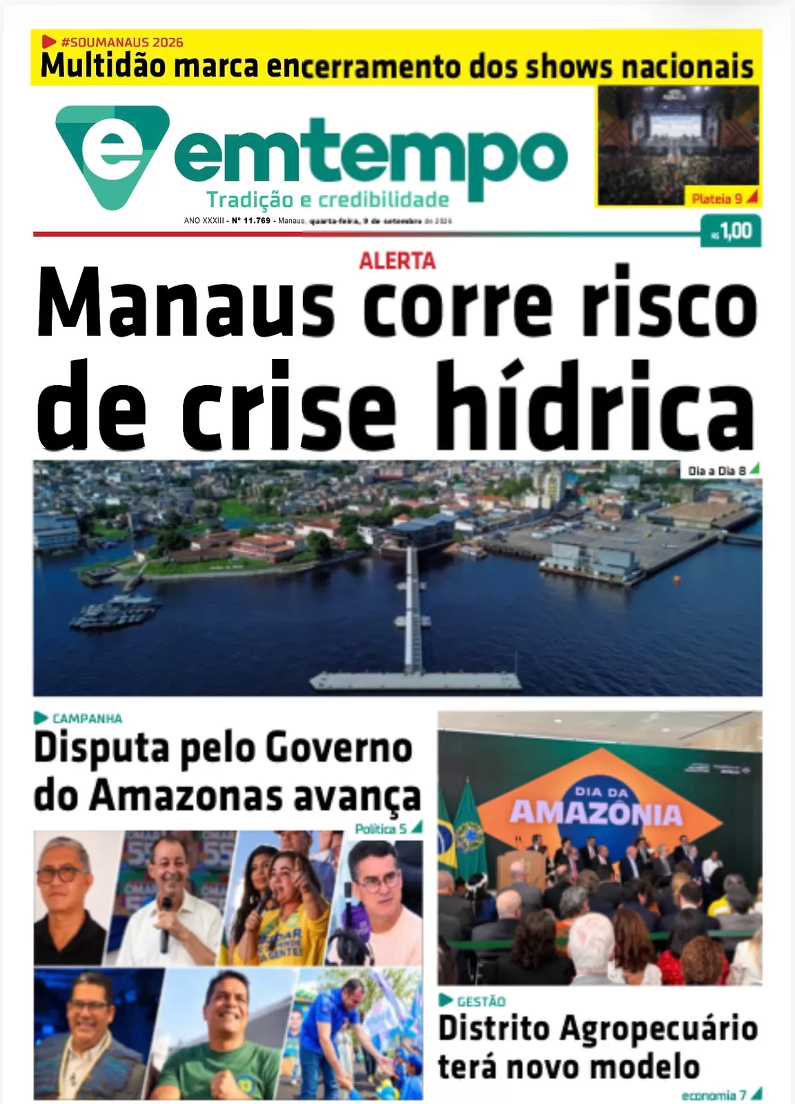 Jornal Em Tempo – quarta-feira, 9 de setembro de 2026