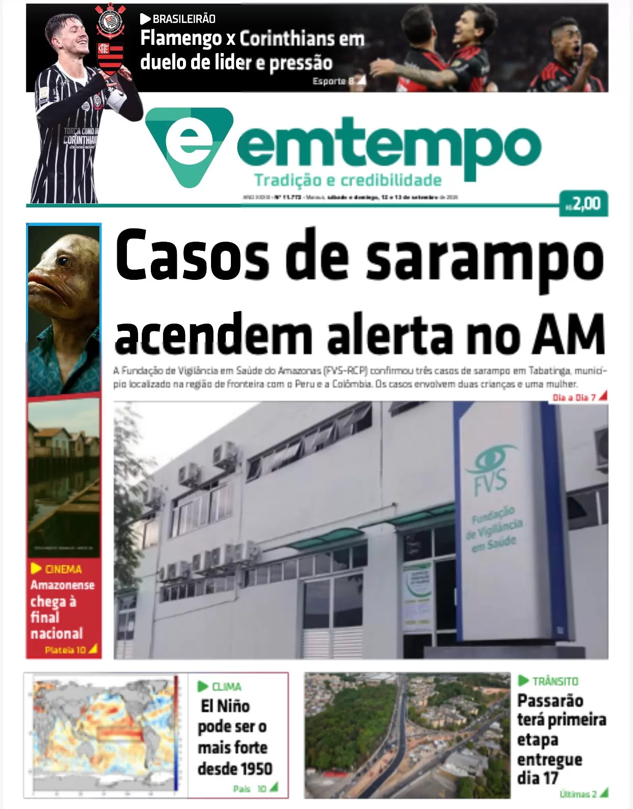 Jornal Em Tempo – sábado e domingo, 12 e 13 de setembro de 2026