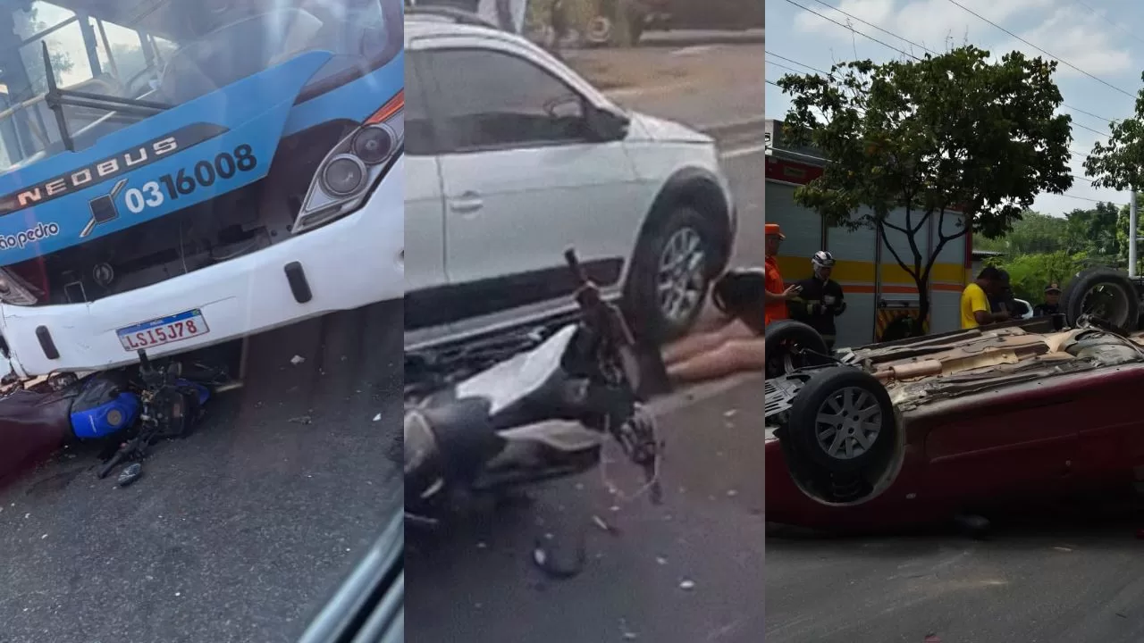 Sequência de acidentes em Manaus deixa um morto e feridos nesta terça-feira (8)