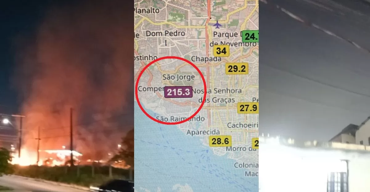 Fumaça de incêndio sufoca Manaus e deixa ar entre os piores do mundo nesta quarta