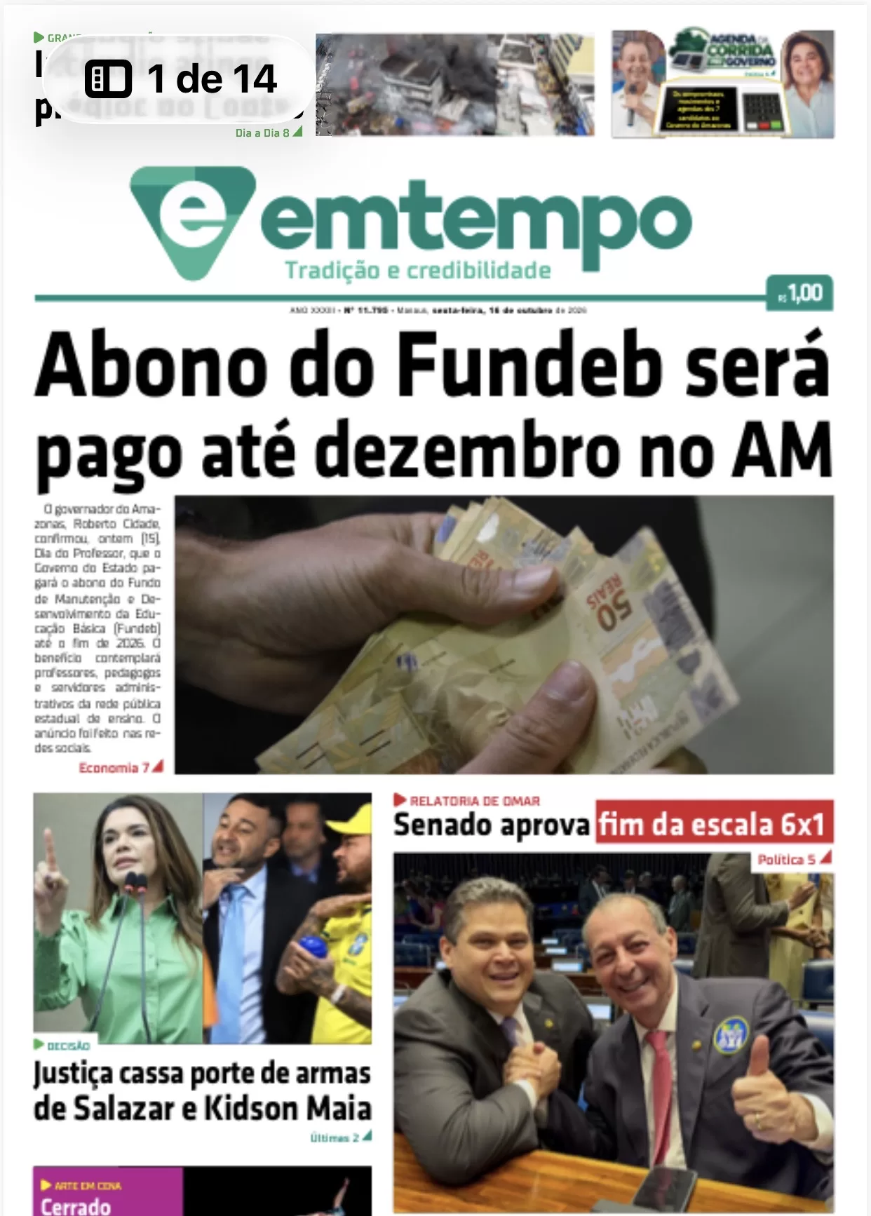 Jornal Em Tempo – sexta-feira, 16 de outubro de 2026