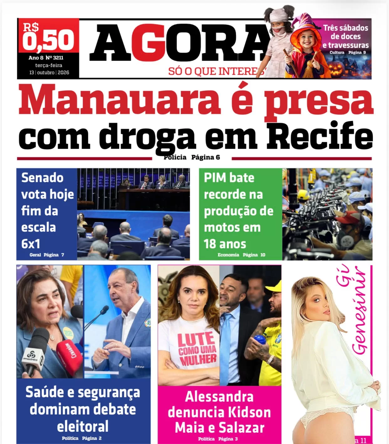 Jornal AGORA – terça-feira, 13 de outubro de 2026