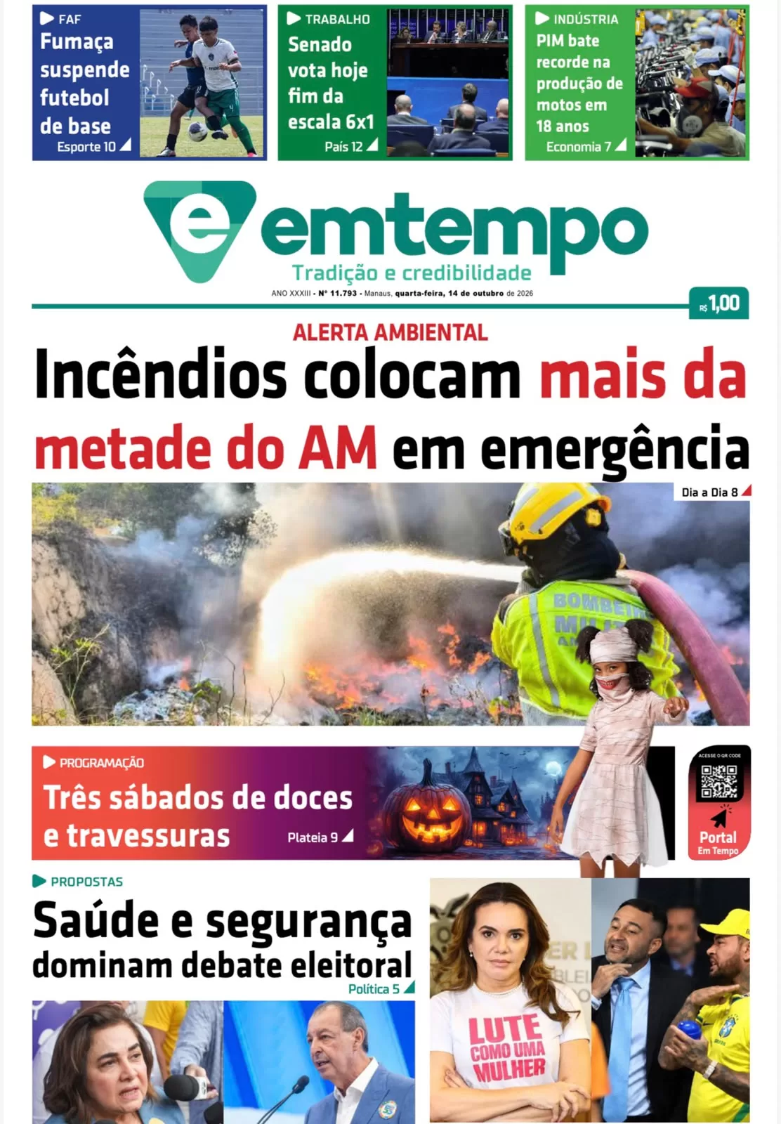 Jornal Em Tempo – quarta-feira, 14 de outubro de 2026