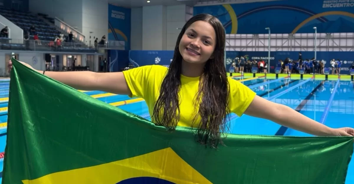 Nadadora amazonense de 17 anos fica entre as oito melhores na Copa Pacífico do Chile